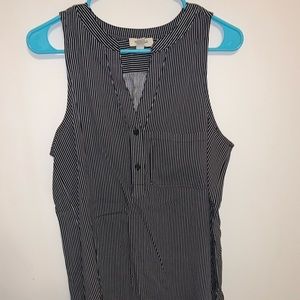 Black and white stripe tank top